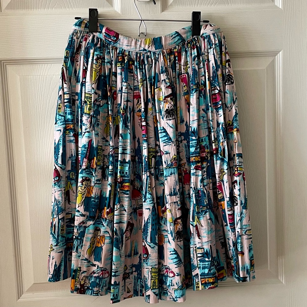 Pinup Girl Clothing / Pinup Couture Jenny skirt Large Paris Print
